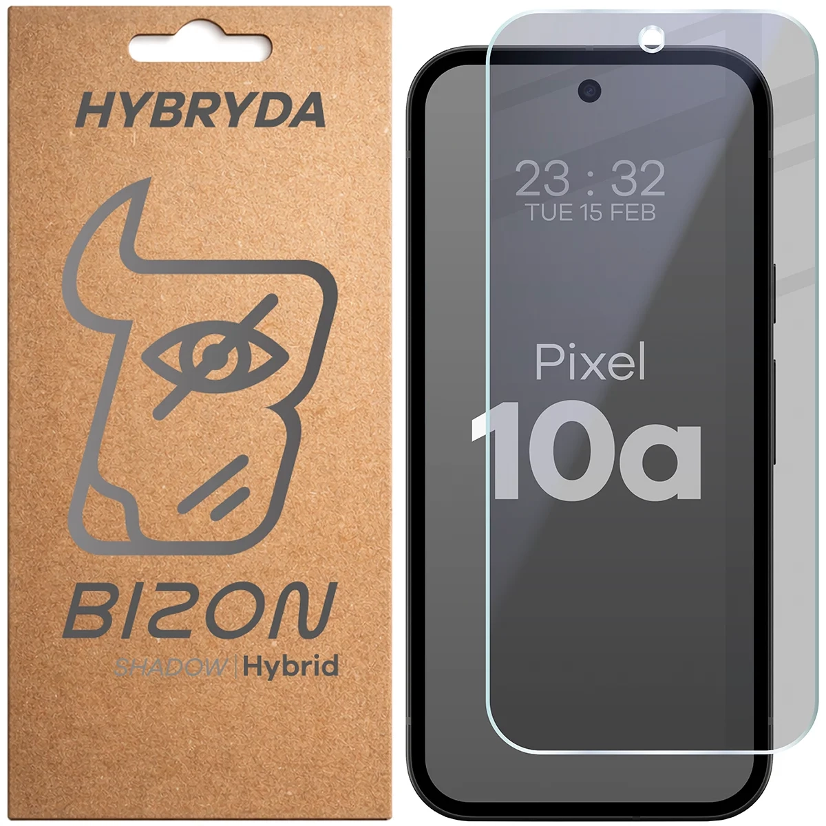 Szkło hybrydowe Bizon prywatyzujące Hybrid Shadow do Google Pixel 10a