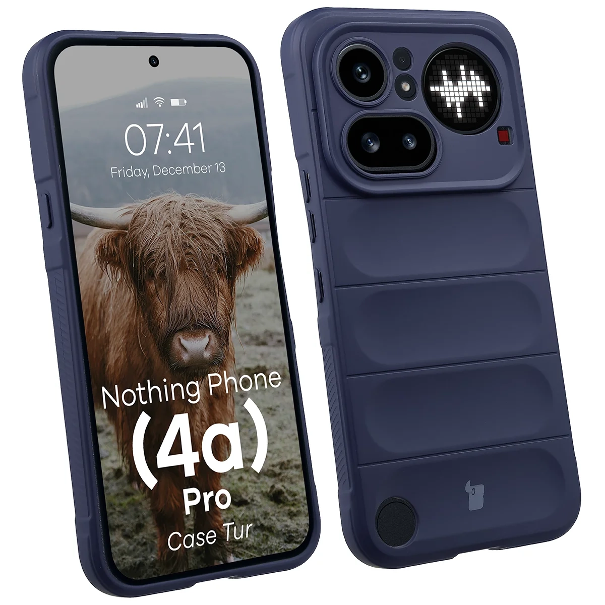 Etui Bizon Case Tur do Nothing Phone (4a) Pro Granatowy