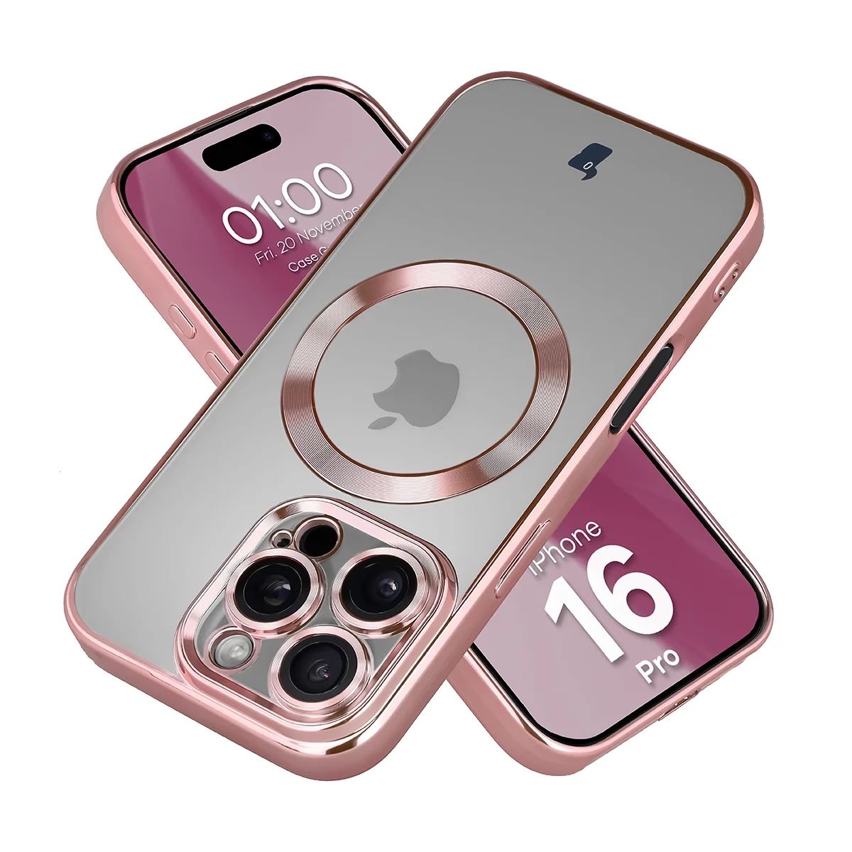 Etui Bizon Case GuardO do iPhone 16 Pro Jasnoróżowy