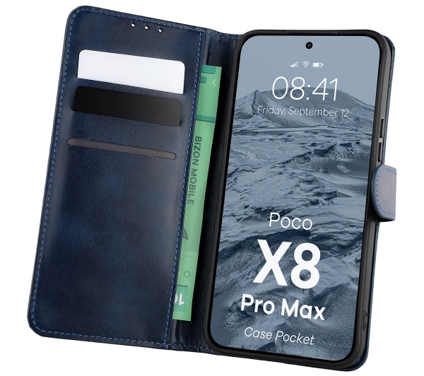 Bizon Case Pocket do Xiaomi POCO X8 Pro Max Granatowy