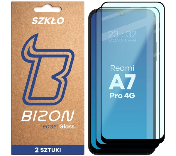 Bizon z ramką Glass Edge Duo do Xiaomi Redmi A7 Pro 4G 2 sztuki