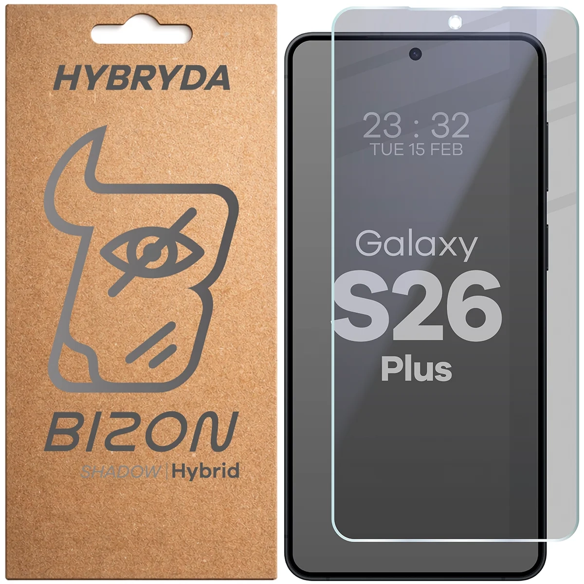 Szkło hybrydowe Bizon prywatyzujące Hybrid Shadow do Galaxy S26 Plus