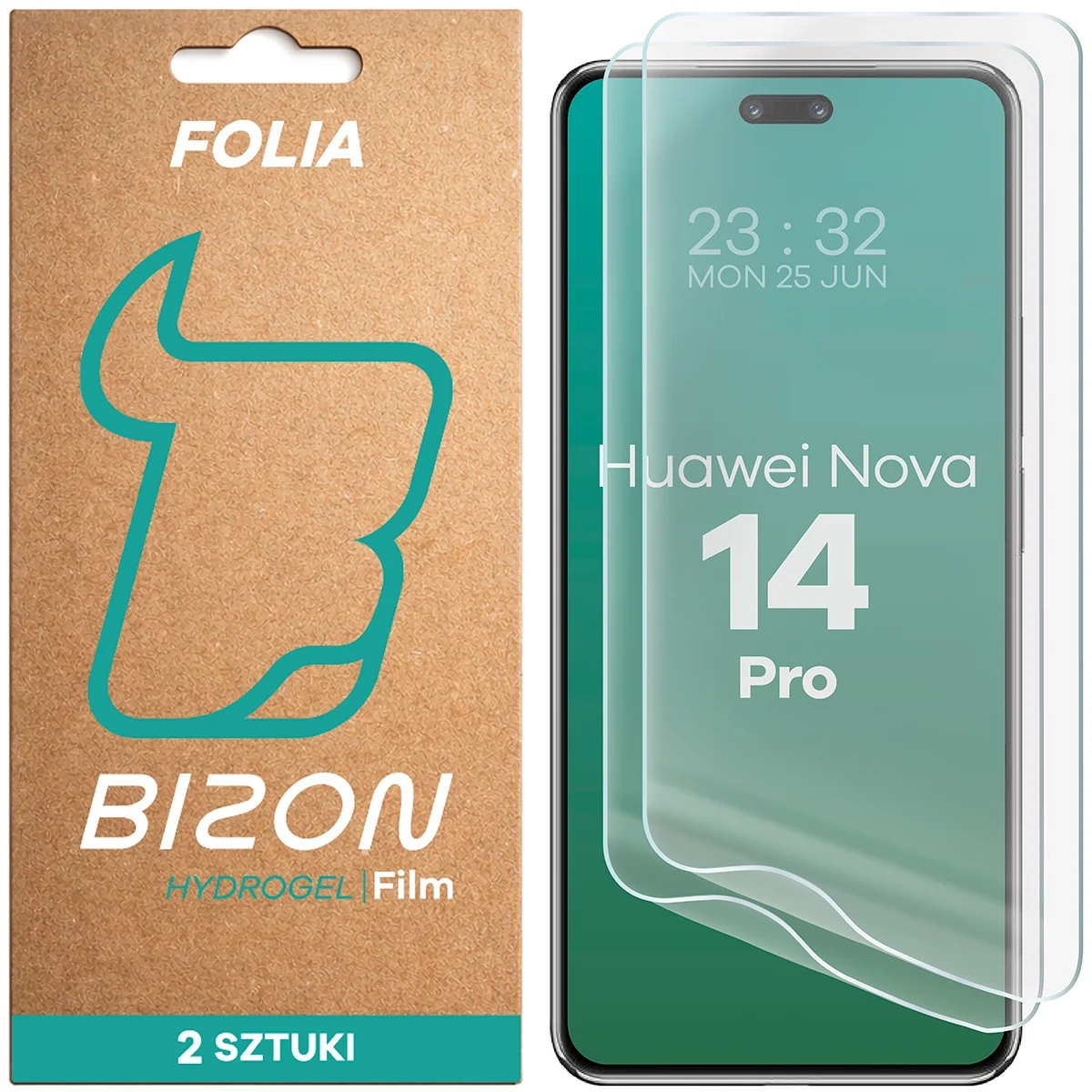 Folia hydrożelowa Bizon na ekran Film Hydrogel Front Duo do Huawei nova 14 Pro 2 sztuki