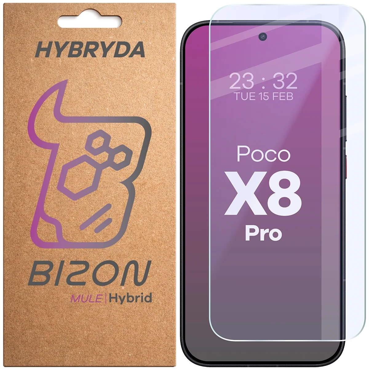 Szkło hybrydowe Bizon elastyczne Hybrid Mule do Xiaomi POCO X8 Pro