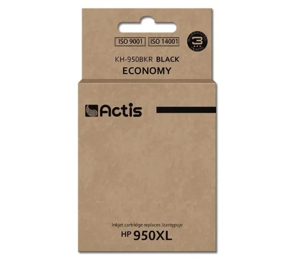 Actis KH-950BKR Tusz do drukarki HP, Zamiennik HP 950XL CN045AE;  Standard;  80 ml;  czarny.
