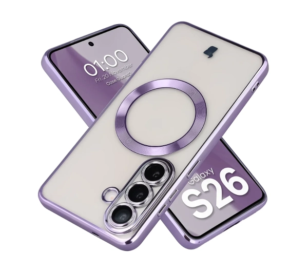 Bizon Case GuardO do Galaxy S26 Liliowy