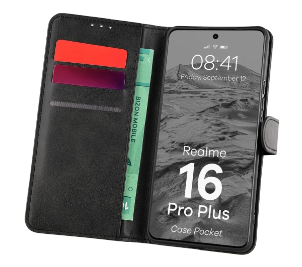 Bizon Case Pocket do Realme 16 Pro Plus 5G Czarny