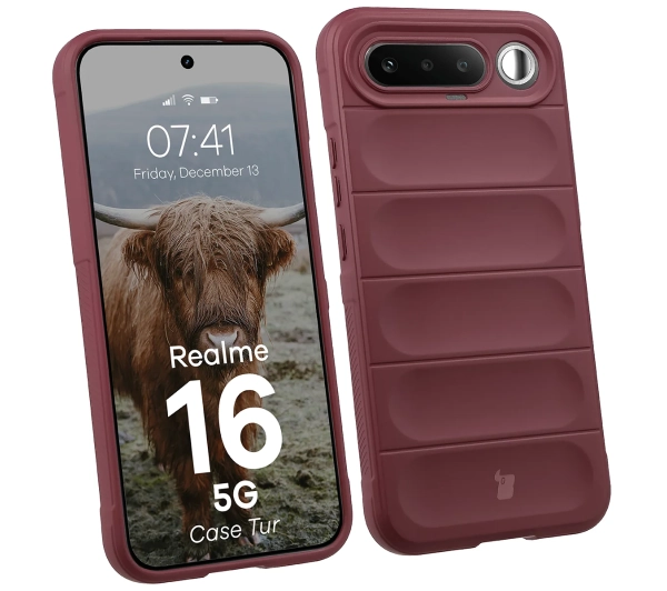 Bizon Case Tur do Realme 16 5G Ciemnofioletowy
