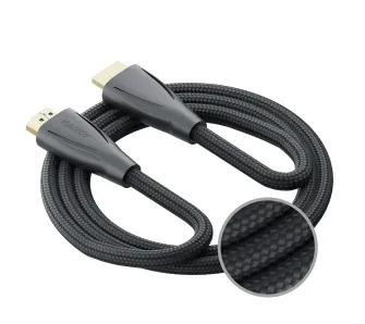 Kabel HDMI 3mk Hardy Ultra High Speed 48Gbps 8K60Hz 4K120Hz eARC VRR ALLM HDMI 2.1 0,5m Czarny