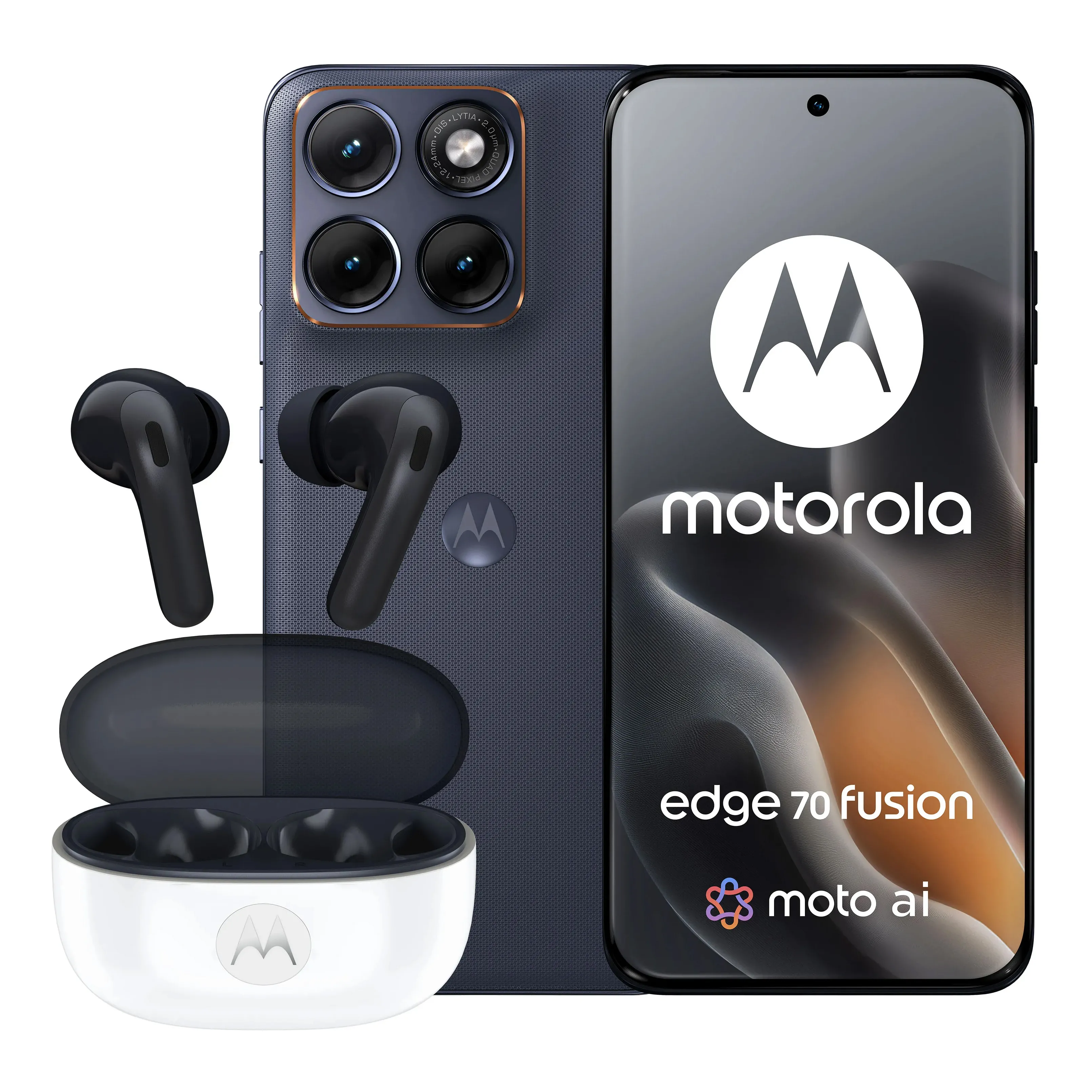 Smartfon Motorola edge 70 fusion 12/256GB 6,78" 144Hz 50Mpix Grafitowy + Słuchawki Moto Buds 2