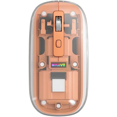 Myszka gamingowa Marvo Prism B10 Pomarańczowo-przeźroczysty