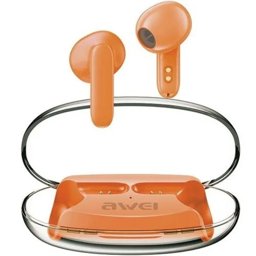 Słuchawki bezprzewodowe Awei T85 ENC TWS Douszne Bluetooth 5.3 Pomarańczowy