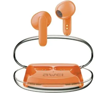 Słuchawki bezprzewodowe Awei T85 ENC TWS Douszne Bluetooth 5.3 Pomarańczowy