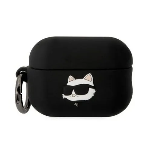 Etui na słuchawki Karl Lagerfeld Karl & Choupette Head 3D do Apple Airpods Pro 2 Czarny