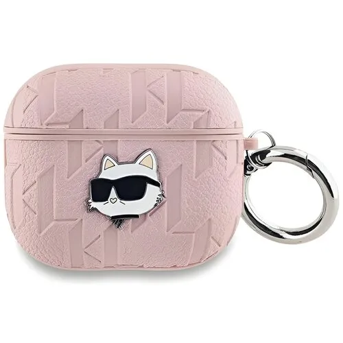 Etui na słuchawki Karl Lagerfeld Monogram Choupette Head do Apple AirPods Pro 2 Różowy