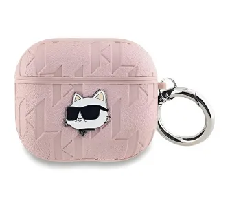 Etui na słuchawki Karl Lagerfeld Monogram Choupette Head do Apple AirPods Pro 2 Różowy