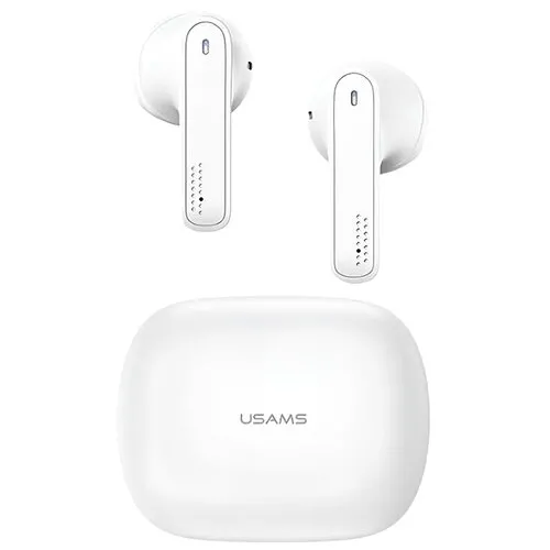 Słuchawki bezprzewodowe USAMS SM Series BHUSM01 Douszne Bluetooth 5.0 Biały