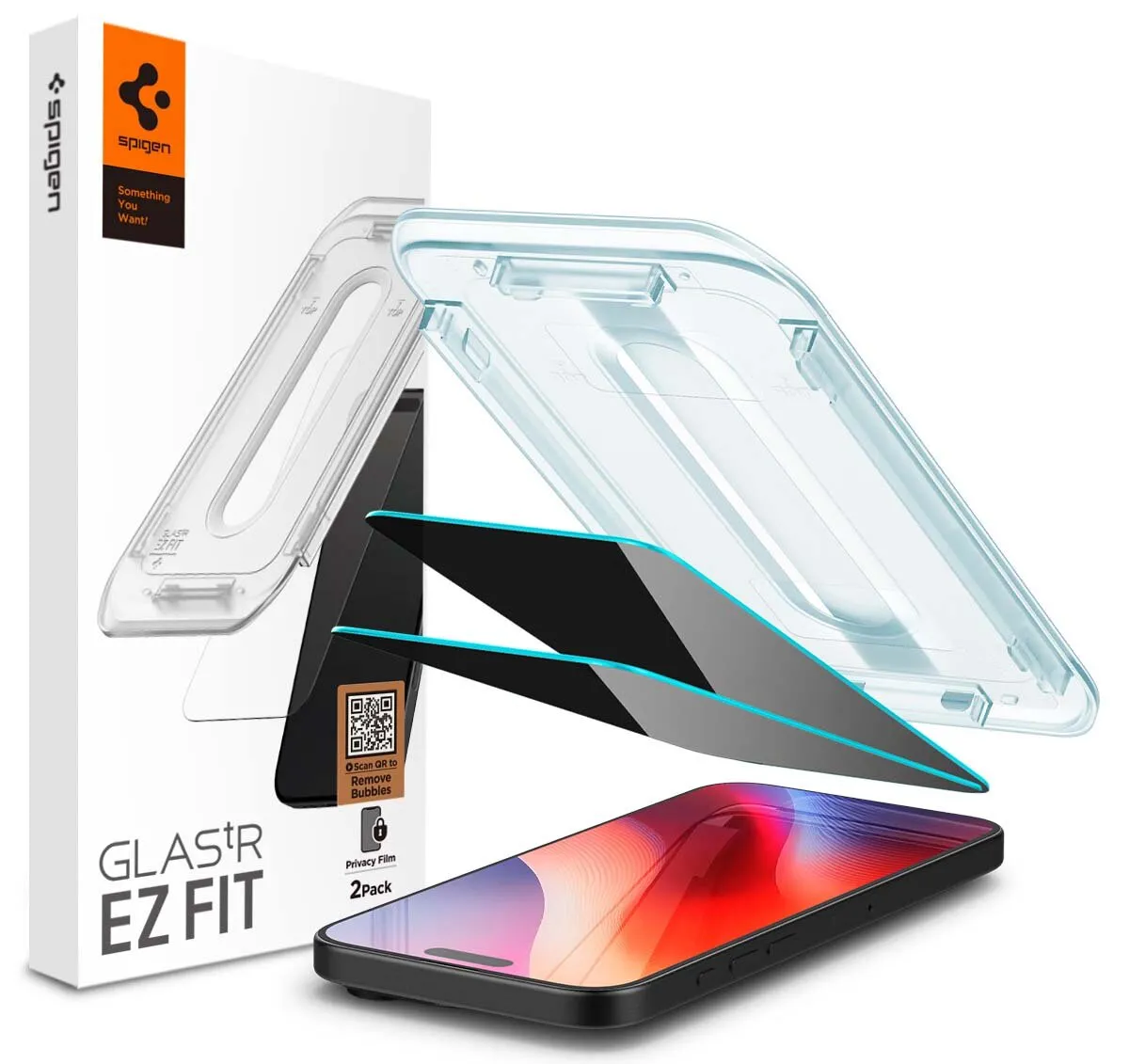 Szkło hartowane Spigen Glas.tR Privacy EZ Fit 2-Pack (AC) do iPhone 17 Pro / 17 / 16 Pro