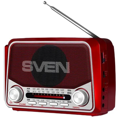 Radioodbiornik Sven SRP-525 Radio FM Czerwony