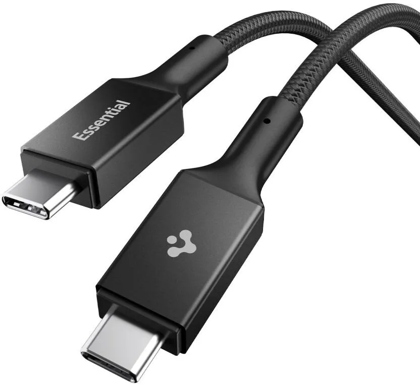 Kabel Spigen USB-C - USB-C EB24015CC Essential 240W 1.5 m Czarny