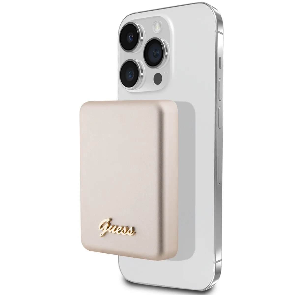 Powerbank Guess Metal Script Logo MagSafe 3000 mAh 5W Złoty