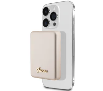 Powerbank Guess Metal Script Logo MagSafe 3000 mAh 5W Złoty