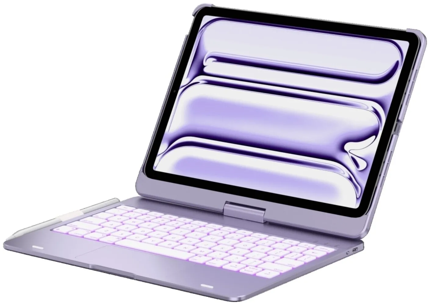 Etui Typecase Flexbook Touch z klawiaturą do iPad Pro 11" M4 2024 / M5 2025 Jasny Fiolet