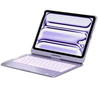 Etui Typecase Flexbook Touch z klawiaturą do iPad Pro 11" M4 2024 / M5 2025 Jasny Fiolet