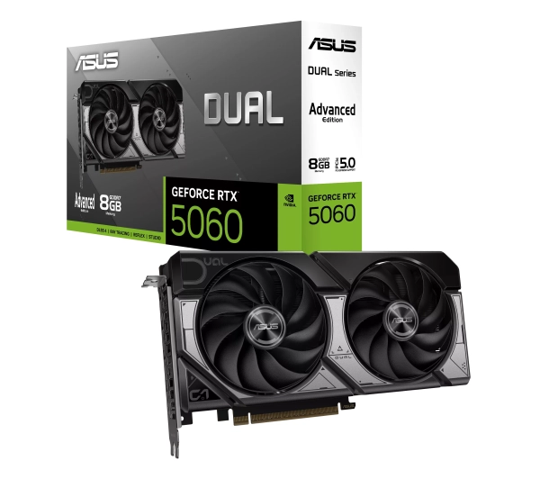 ASUS Dual GeForce RTX 5060 OC Edition Advanced 8GB GDDR7 128bit DLSS 4
