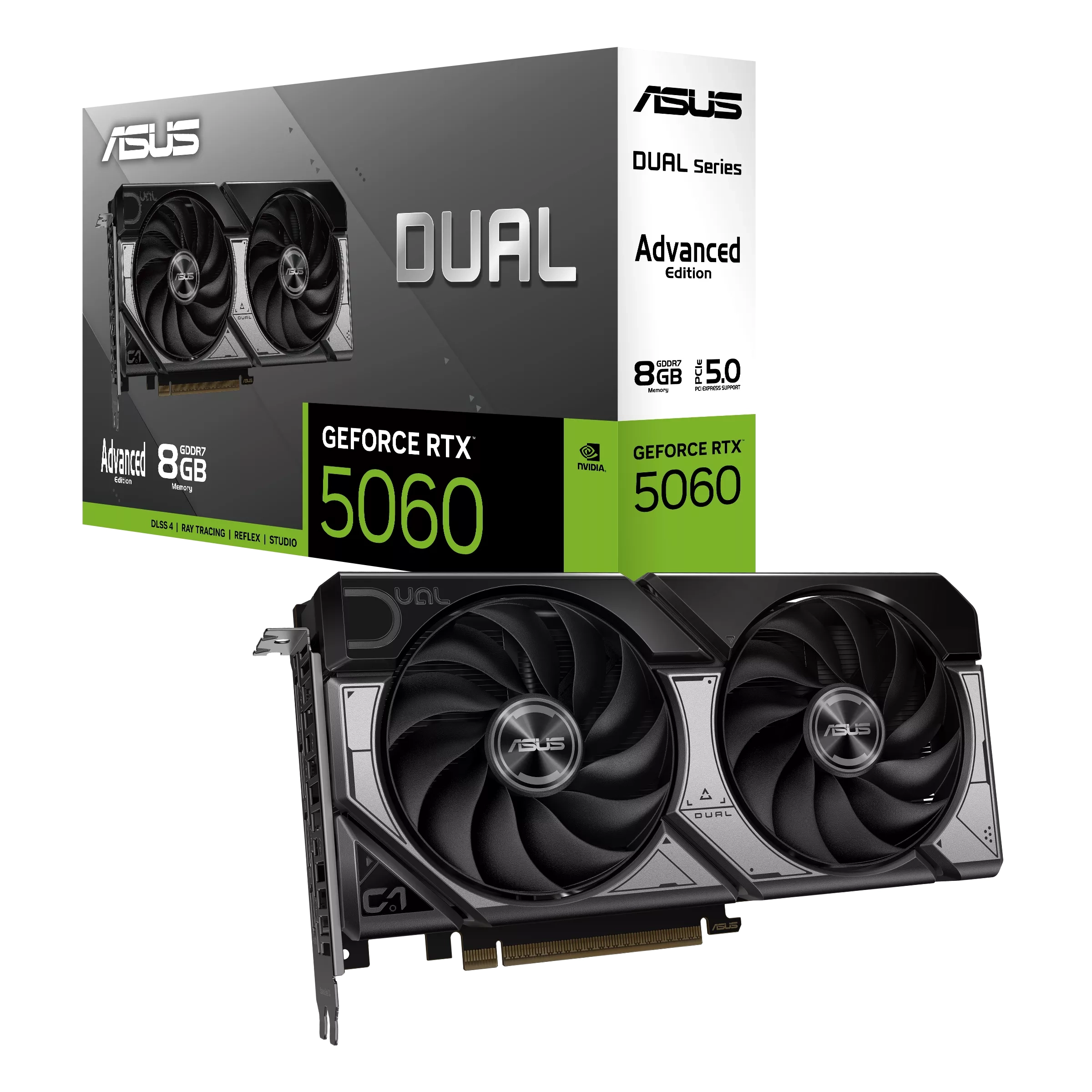 Karta graficzna ASUS Dual GeForce RTX 5060 OC Edition Advanced 8GB GDDR7 128bit DLSS 4