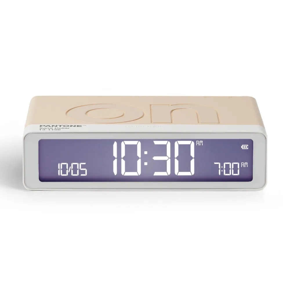 Budzik Lexon Flip Classic X Pantone Sand LR157PT-S Piaskowy