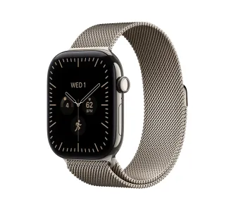Apple Watch Series 12 GPS + Cellular Koperta 42mm tytan naturalny bransoletka mediolańska