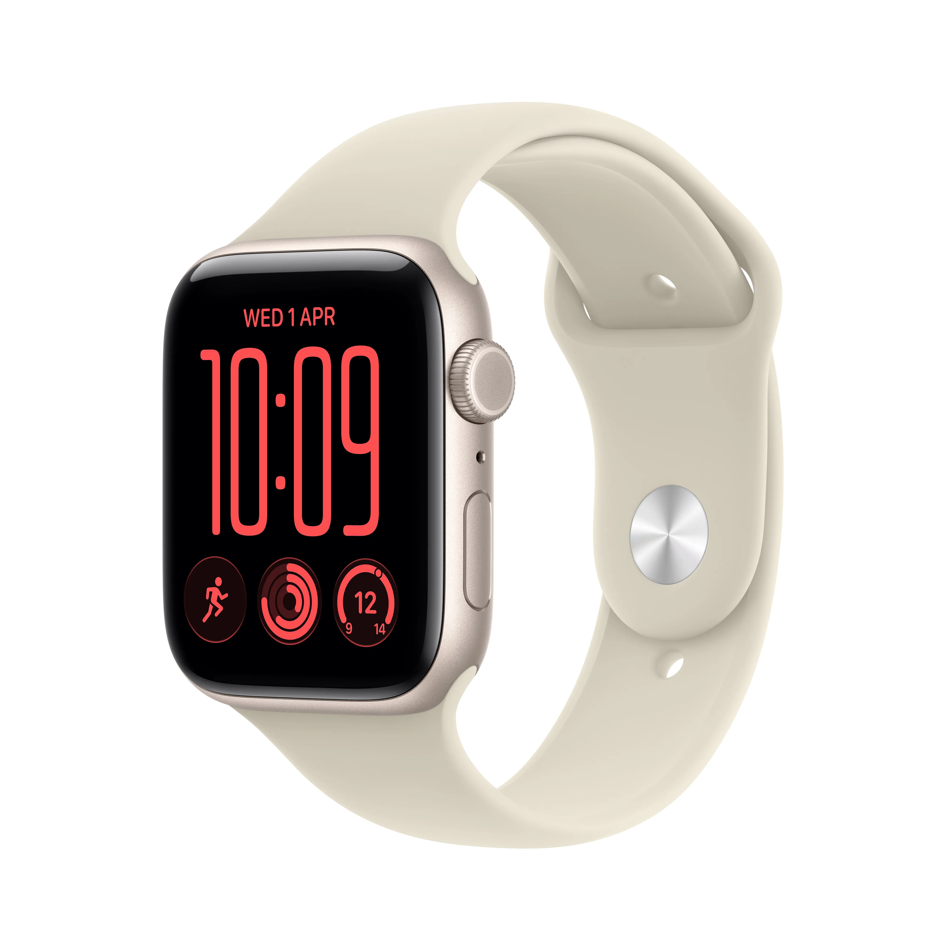 Apple Watch SE 3gen GPS + Cellular koperta 44mm z aluminium Księżycowa poświata pasek sportowy piaskowy M/L 2026