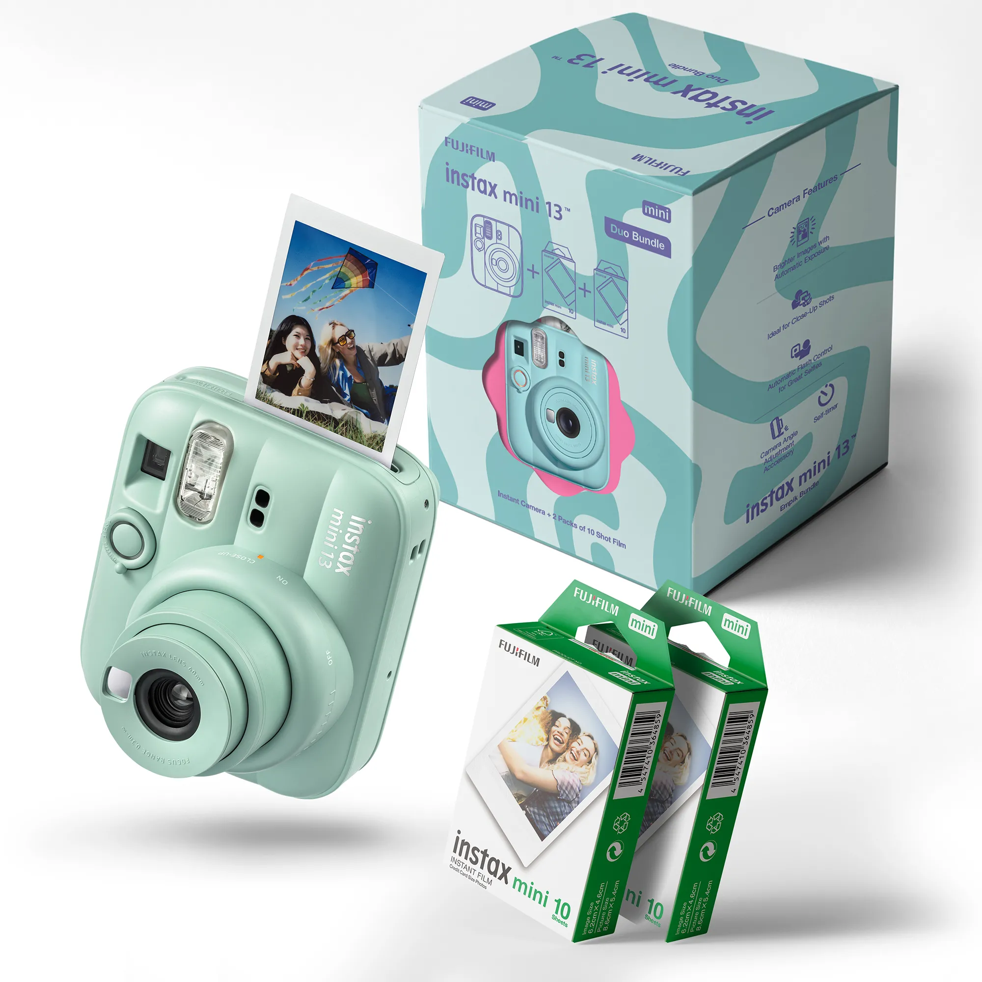 Aparat Fujifilm Instax MINI 13 Zielony + wkłady 10x2