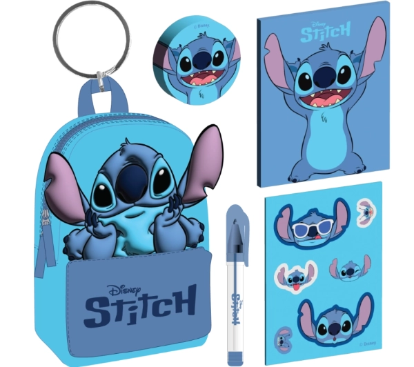 PY LILO & STITCH (CORE BLUE) MINI FILLED BACKPACK KEYCHAIN