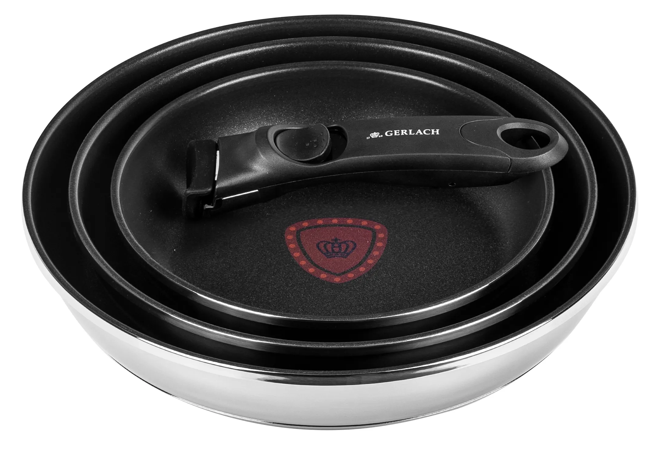 Zestaw patelni Gerlach Smart Steel ThermoCoat Indukcja Ilag Non-Stick Ultimate 20cm, 24cm, 28cm
