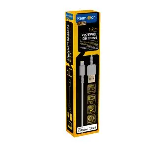 Kabel Reinston EKT13 Lightning 1,2m Srebrny