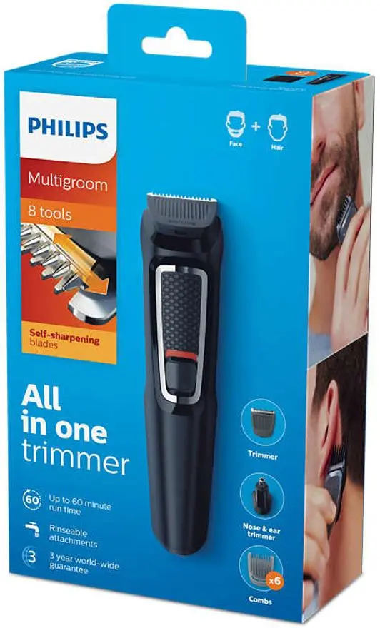 Trymer Philips Multigroom MG3730/15 8 nasadek 60min