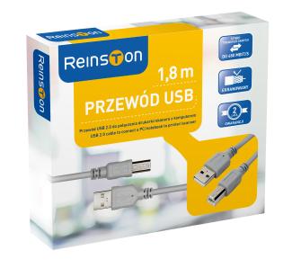 Kabel USB Reinston EKK01 1,8m Srebrno-szary