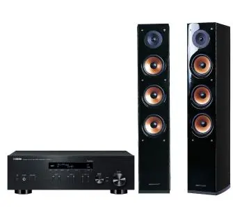 Zestaw stereo Yamaha MusicCast R-N303D Czarny, Pure Acoustic NOVA 8 Czarny