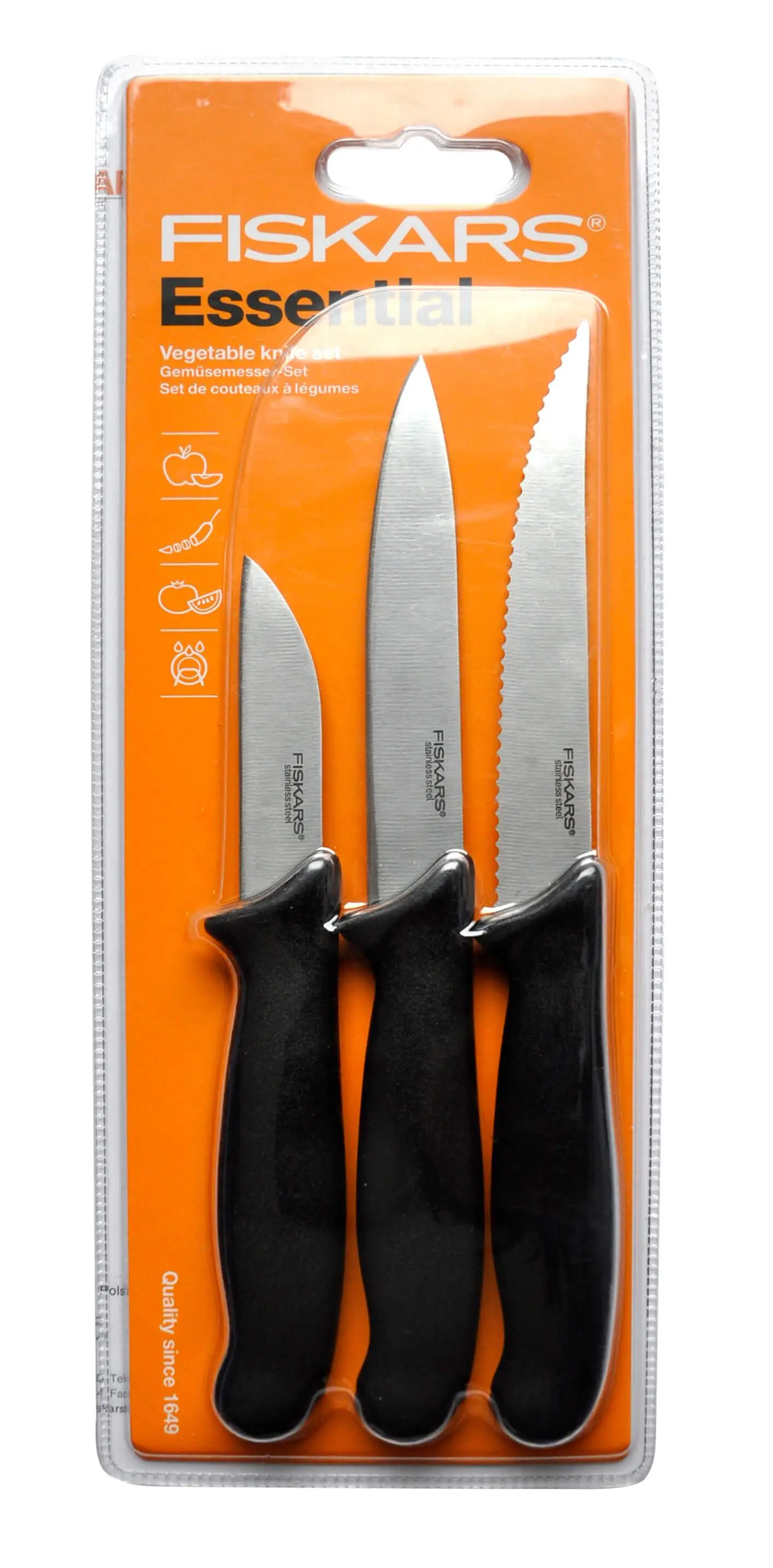 Zestaw noży Fiskars Essential 1023785 3 elementy