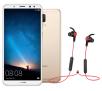 Smartfon Huawei Mate 10 Lite (złoty) + słuchawki Bluetooth AM61