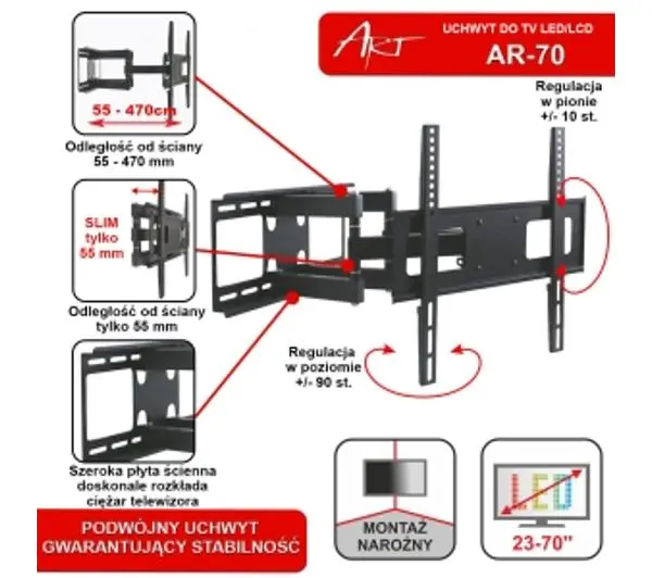 ART AR-70 od 23" do 55" Max 45kg