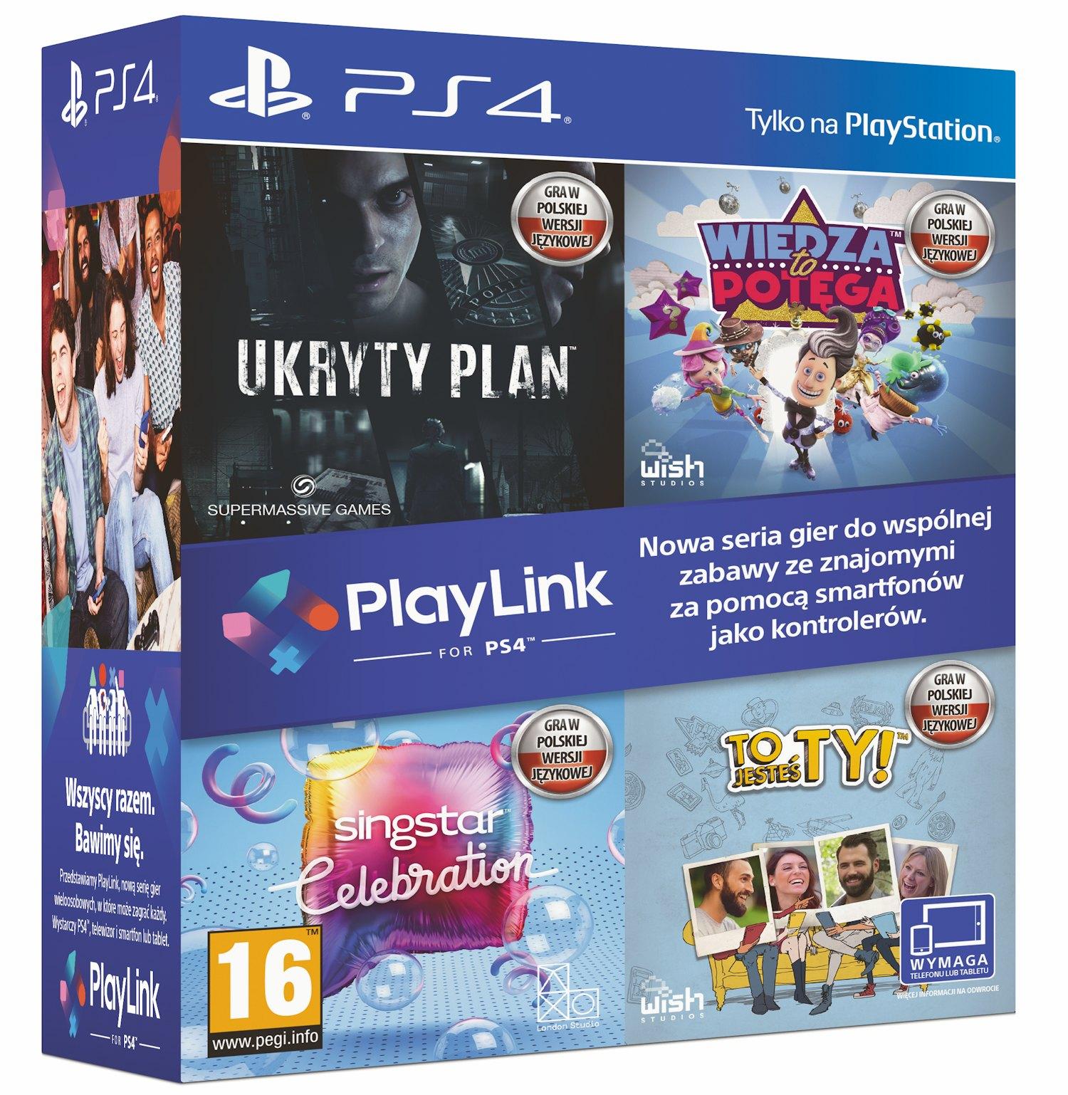 Zestaw PlayLink (Ukryty Plan + Wiedza To Potęga + Singstar Celebration + To jesteś Ty!) PS4 / PS5