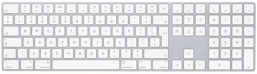 Klawiatura membranowa Apple Magic Keyboard z polem numerycznym Biały
