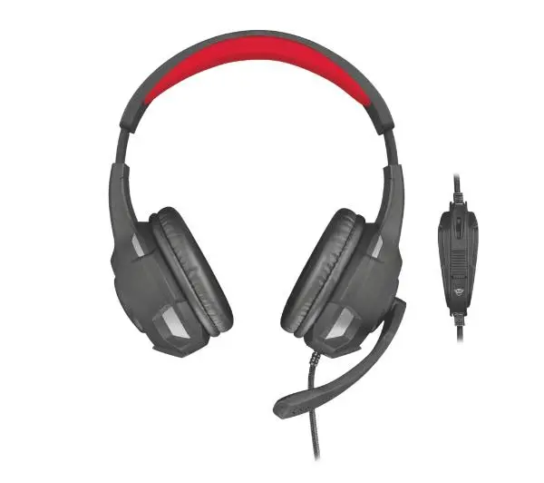 Trust GXT 307 RAVU Nauszne Czarno-czerwony