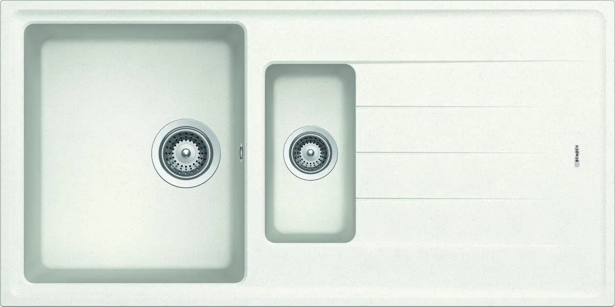 Zlewozmywak Schock ELEMENT D-150 Granitowy Biały alpejski