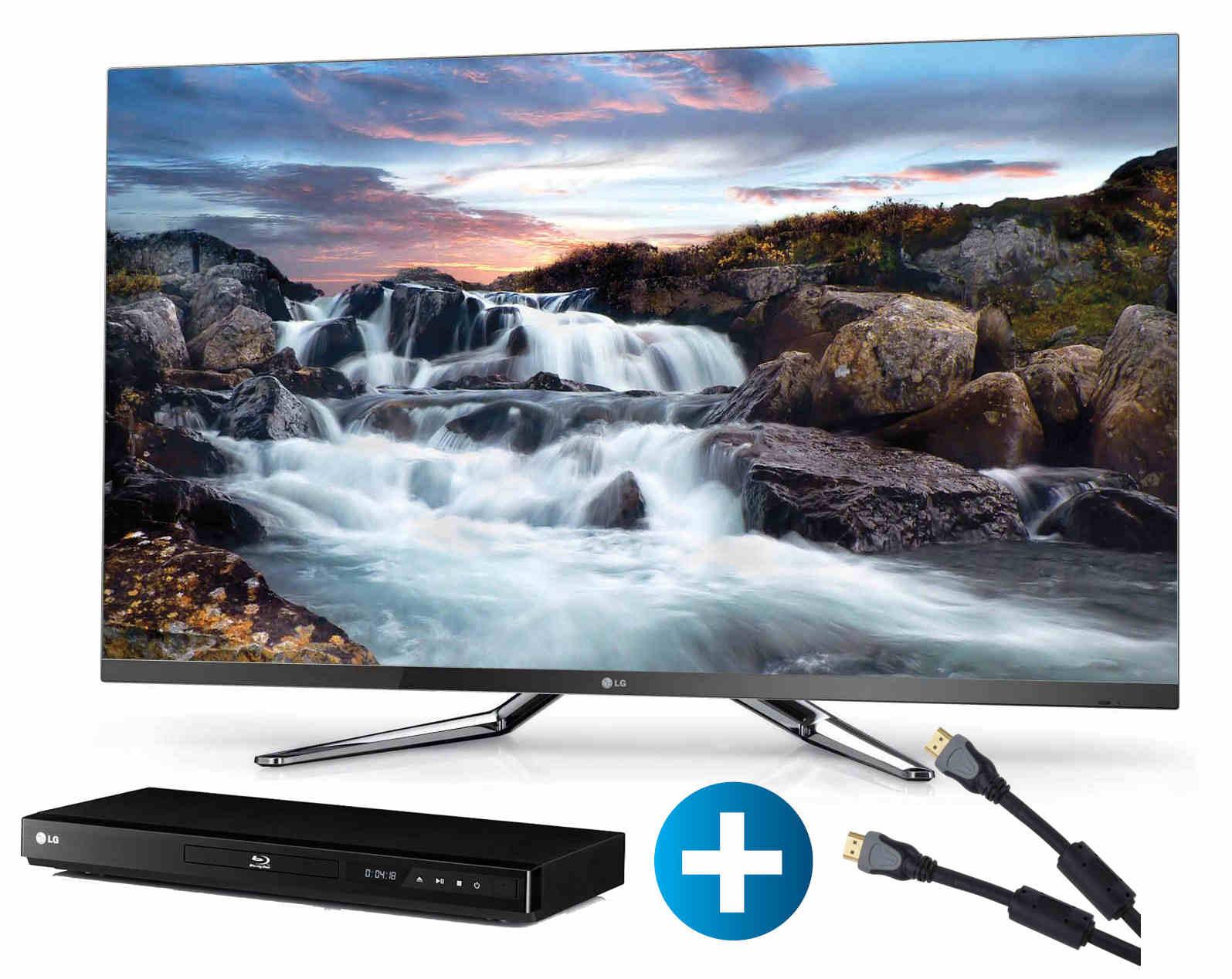 Telewizor LG 42LM765S + odtwarzacz Blu-ray 3D + kabel HDMI