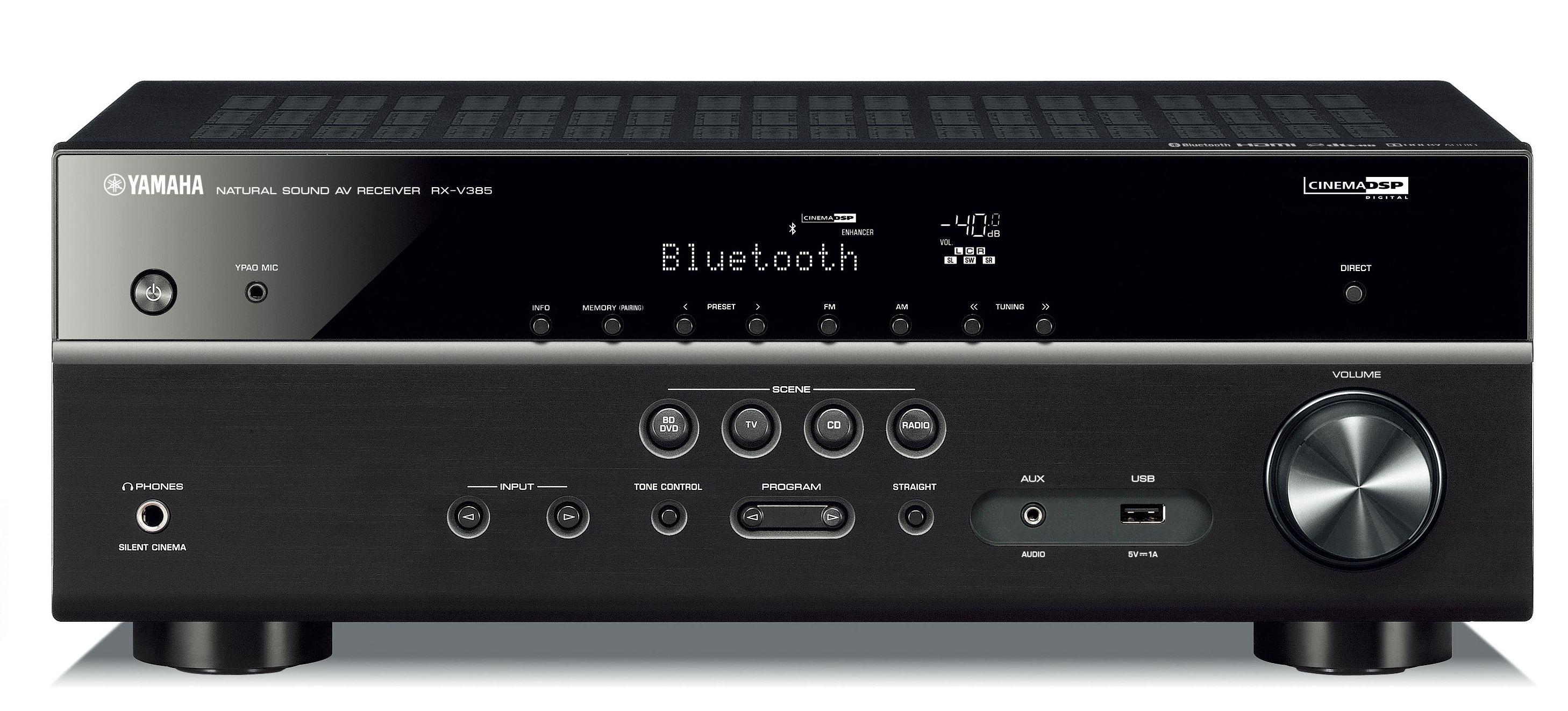 Amplituner Yamaha RX-V385 (czarny)