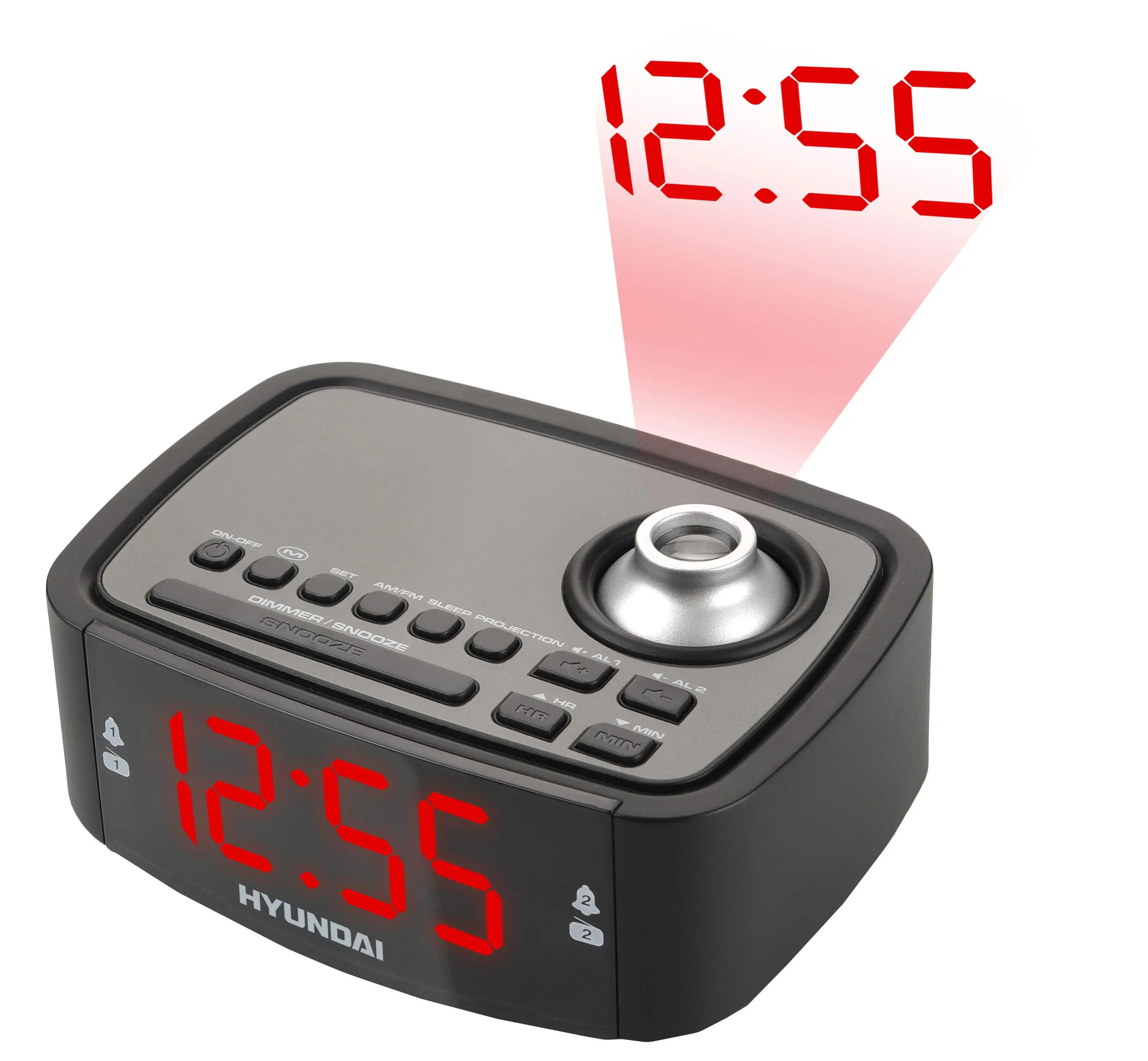 Radiobudzik Hyundai RAC 201 PLL BR Czarny